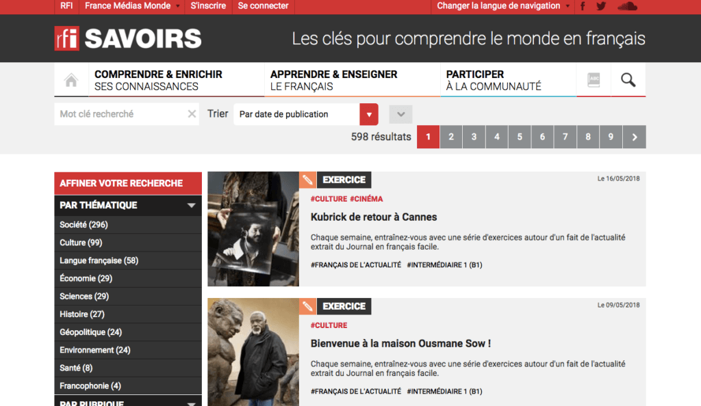 RFI Journal en français facile