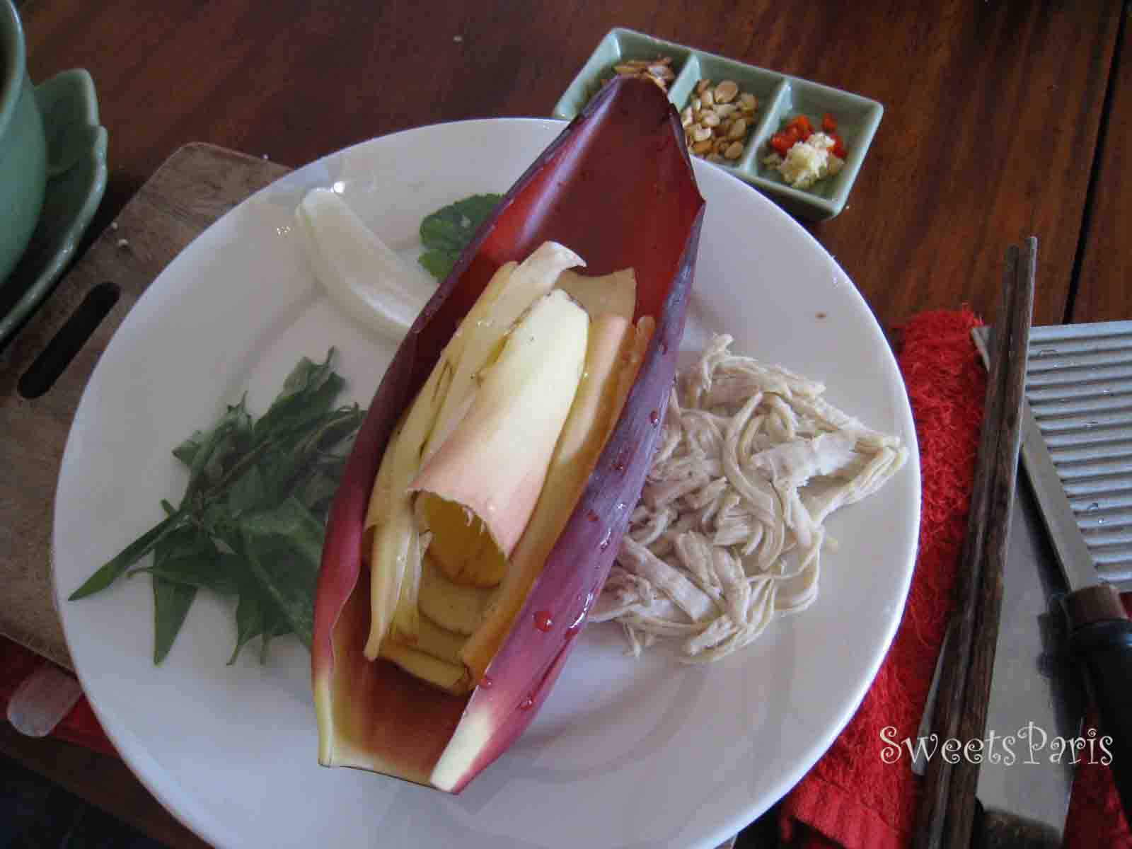 世界の料理教室 ベトナム ホーチミン編 バナナフラワーのサラダ 旅するおかし